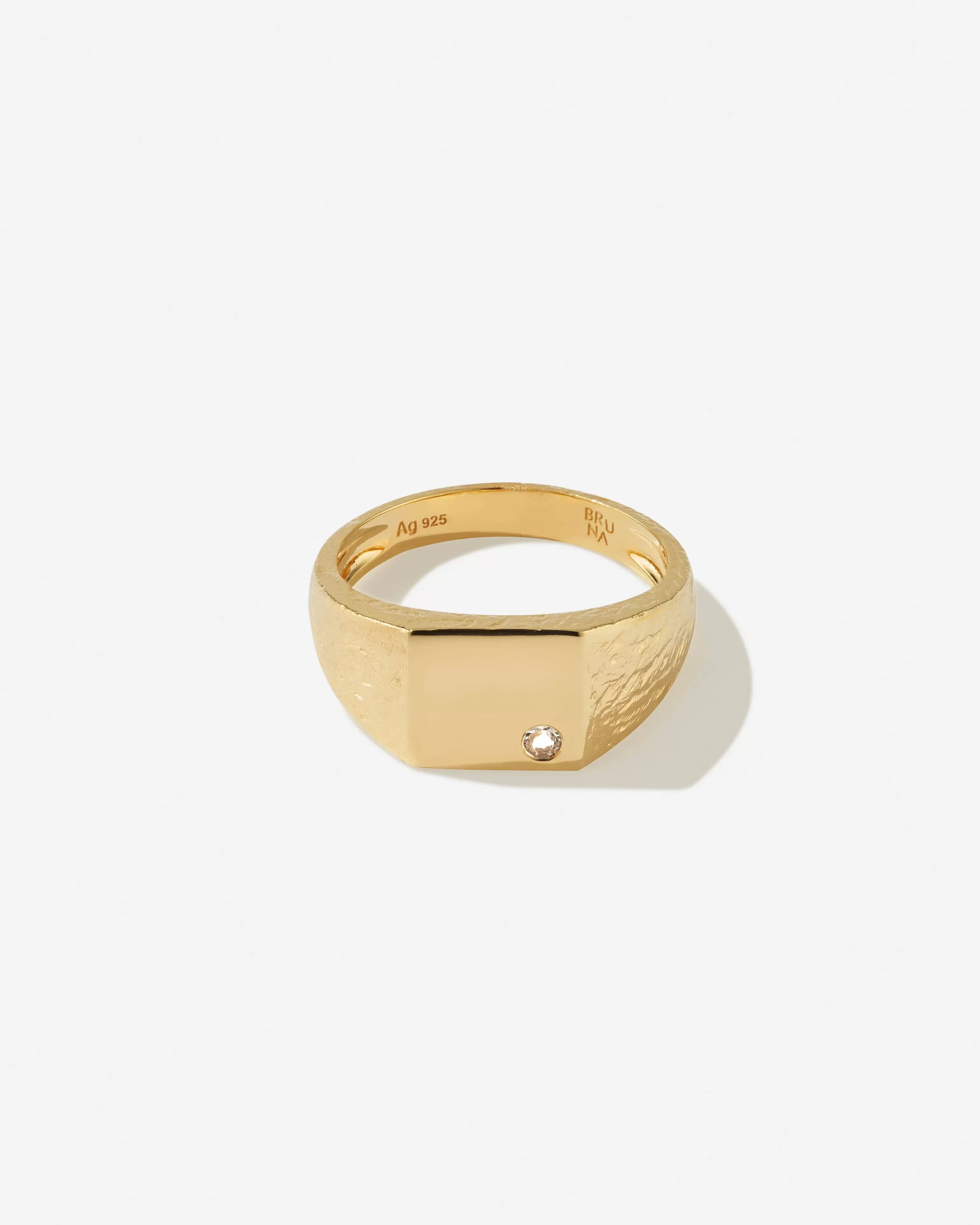BRUNA The Label Edelsteine^Cannes Pinky Ring 18k Gold Vermeil & Edelsteine