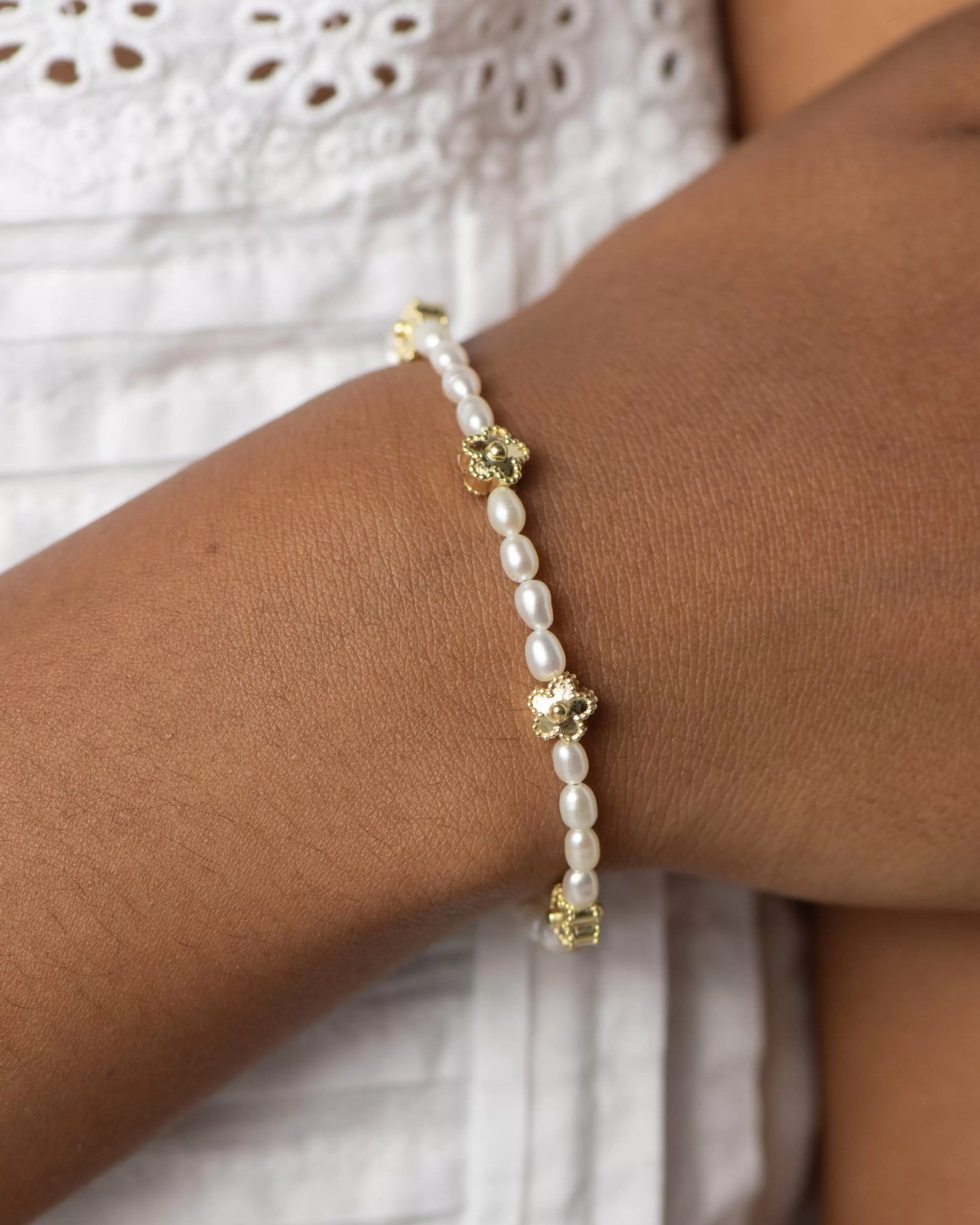 BRUNA The Label Perlen^Fiore Bracelet 18k Gold Vermeil & Perlen