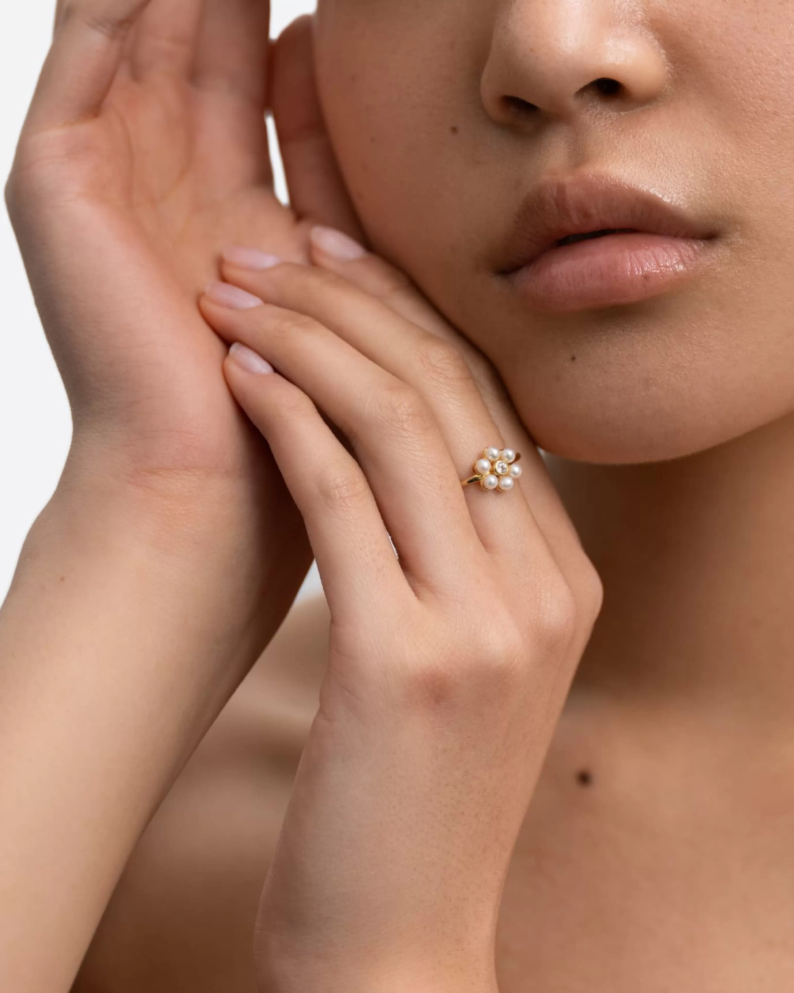 BRUNA The Label Stacking-Ringe | Edelsteine^Gironde Ring 18k Gold Vermeil & Edelsteine & Perlen