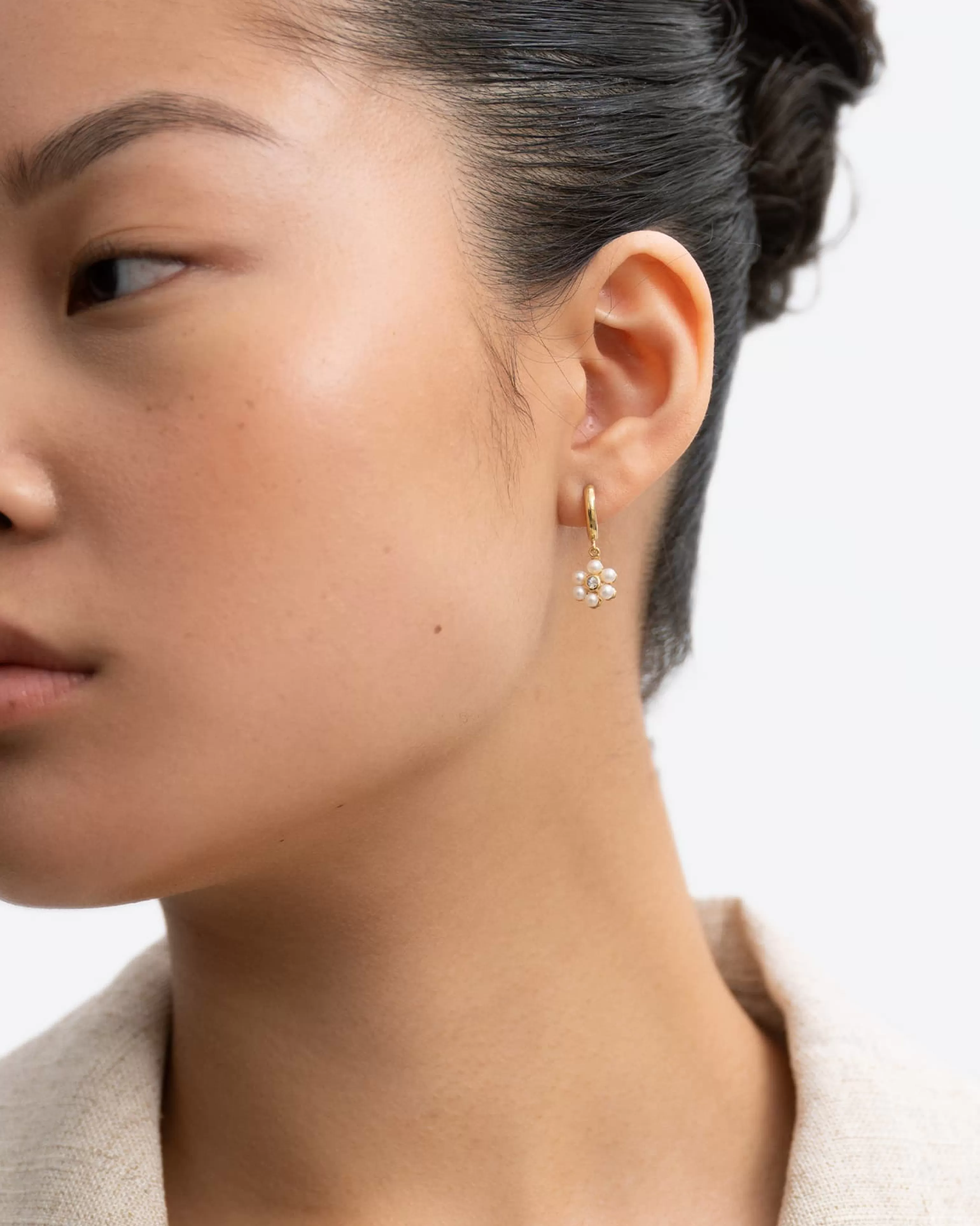 BRUNA The Label Ohrringe Mit Anhänger | Creolen^Gironde Topaz Mini Hoops