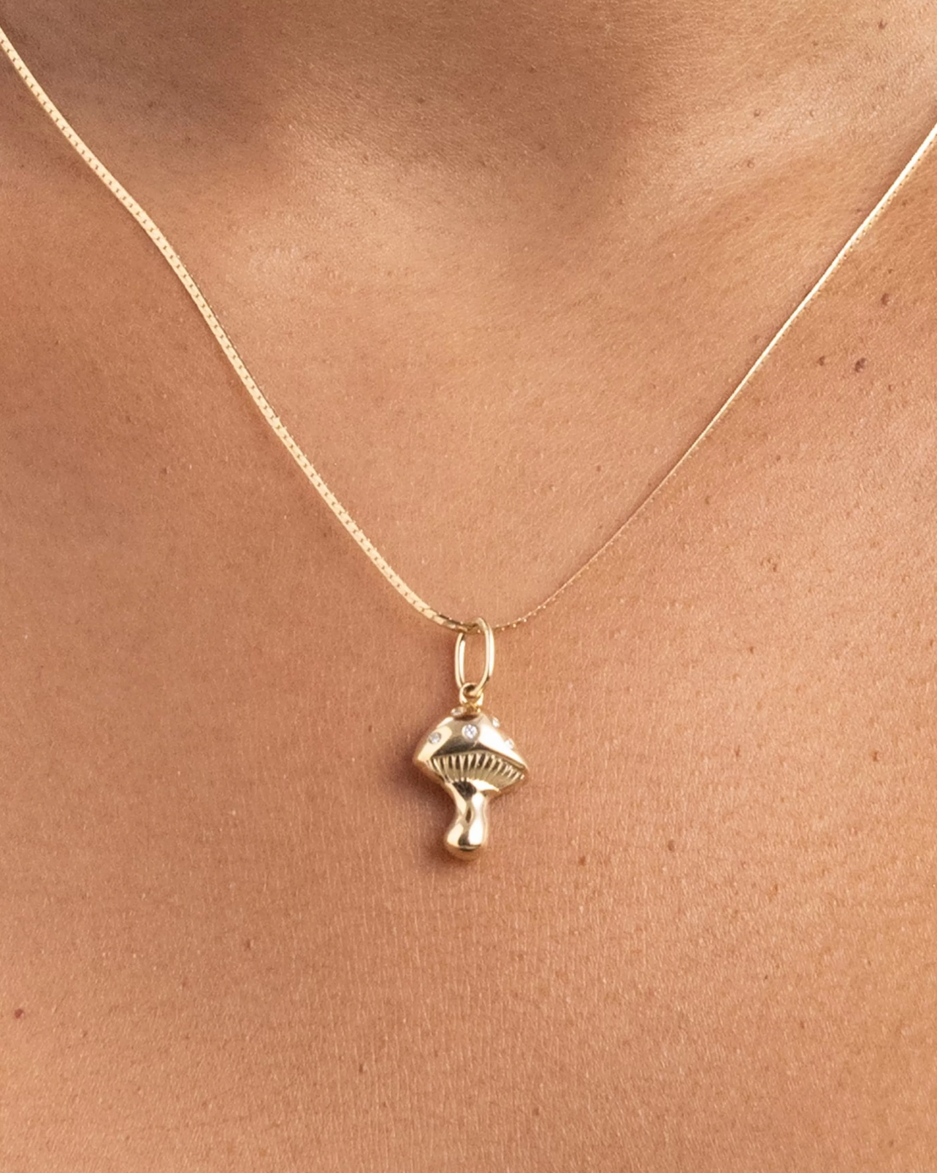 BRUNA The Label Kettenanhänger | Diamantanhänger^Mushroom Charm